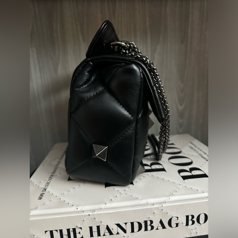 Used 1x Tiffany’s & Fred Quilted And Studded Sheepskin Leather Shoulder Bag - Picture 2 of 5